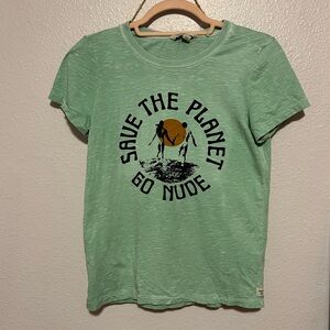 Toad&Co "Save the planet" tee green